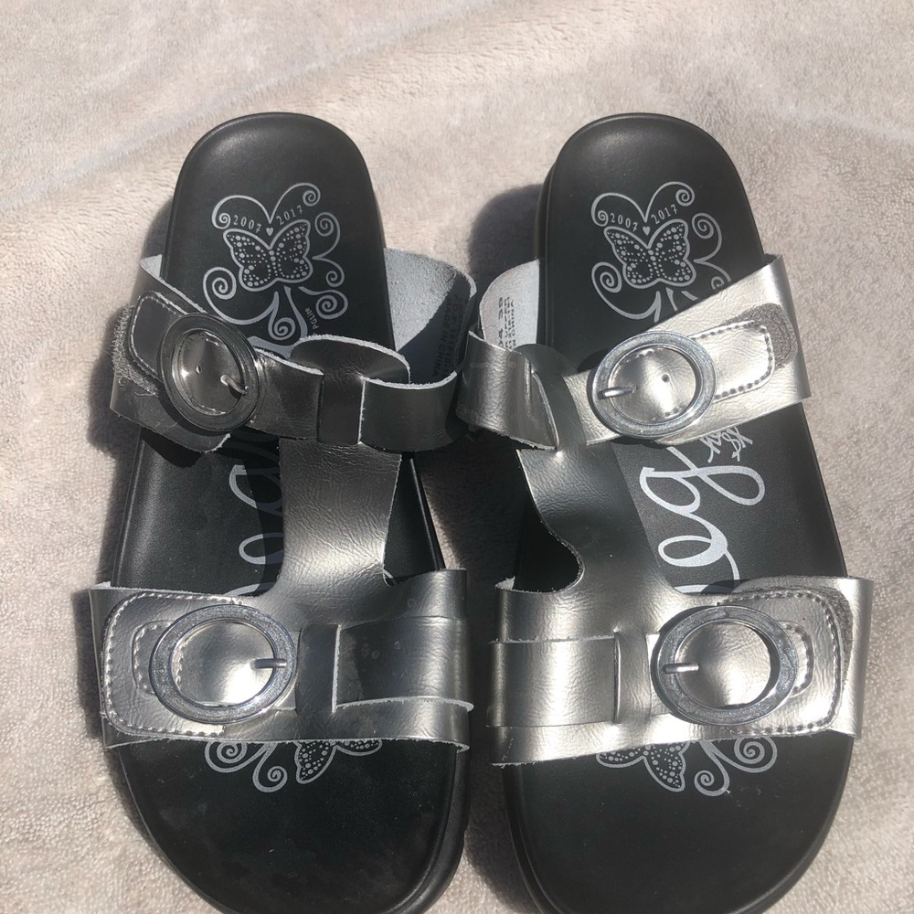 Alegria Silver Sandals 9